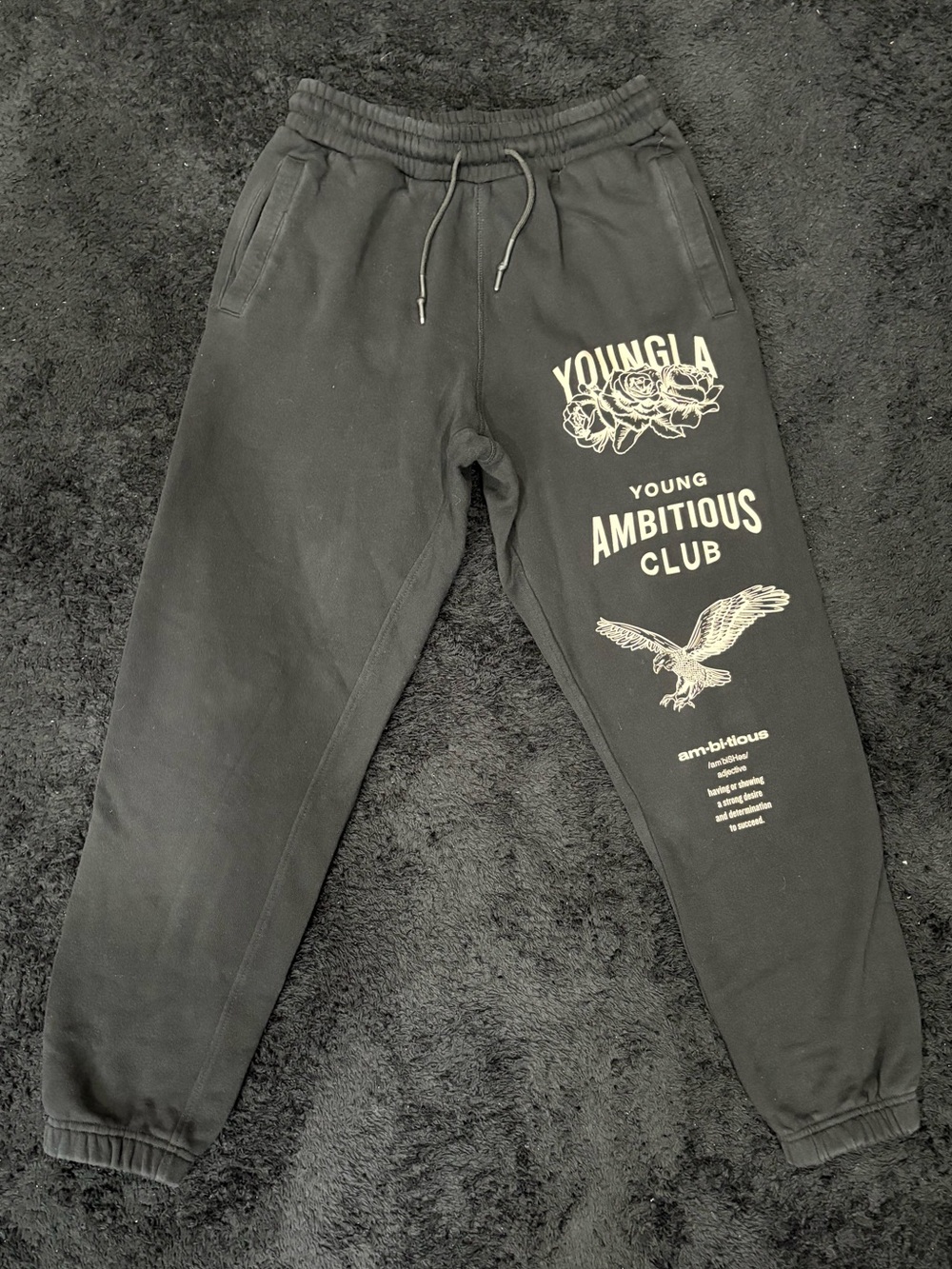 YoungLA Men’s “The Immortal Joggers” Sweatpants-Black, Like New - Picture 2 of 5